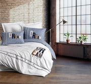 Mood Embroidered Ranforce Double Duvet Cover Set Forever Gray