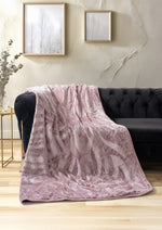 Emboss Double Blanket Dusty Rose