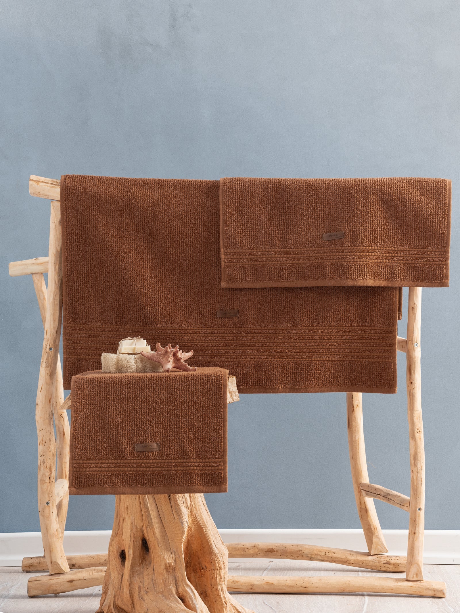 %100 Pamuk Wellness Havlu Seti Terra Toprak