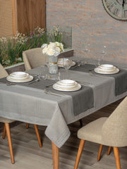 Antique Masa Örtüsü Seti Jasmine Gri 155x220