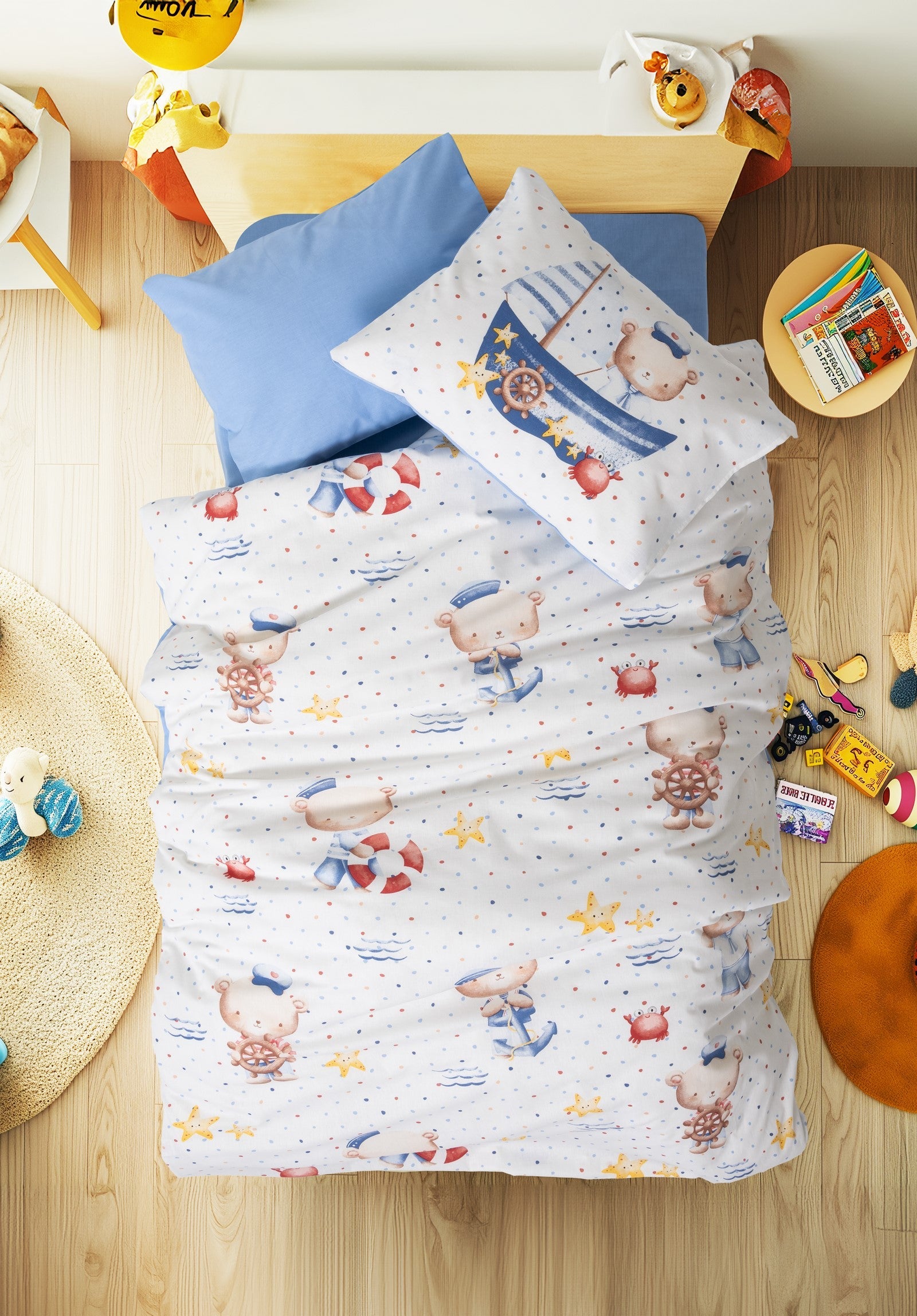 Baby Duvet Cover Set Seaman Blue – Cotton Box