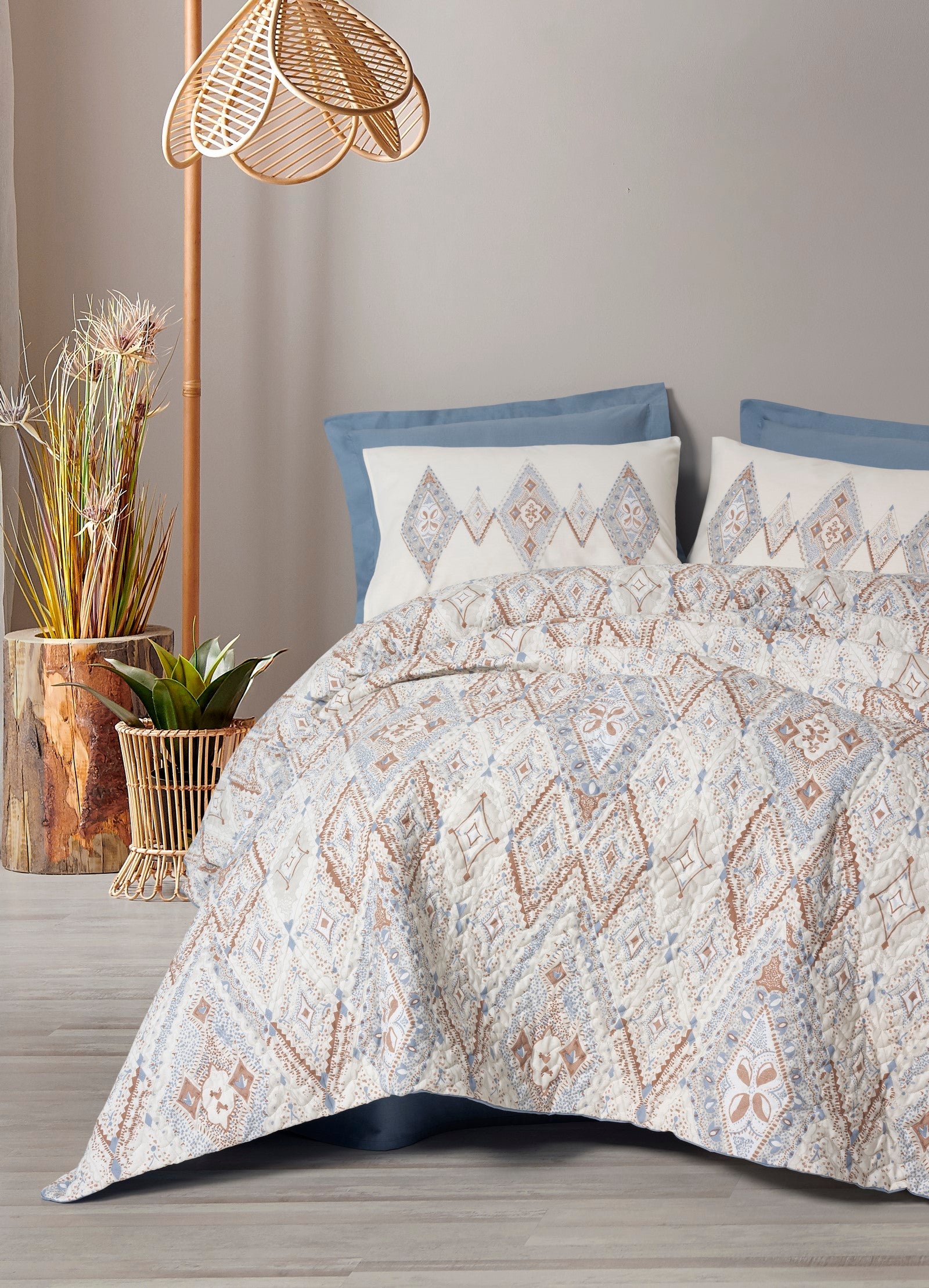 Bohem Çift Kişilik Complete Set Zanora Indigo – Cotton Box
