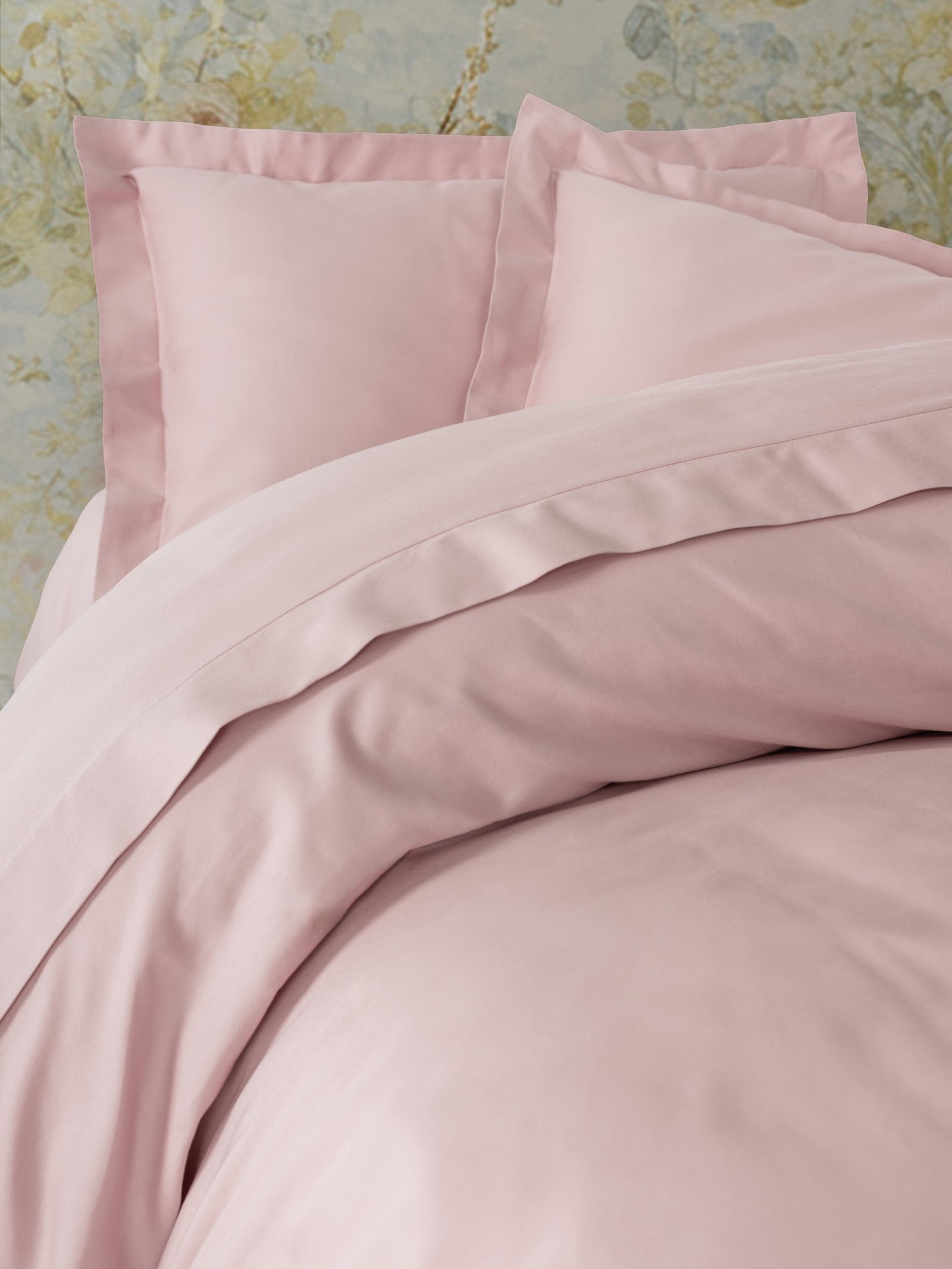 Elegant Saten Çift Kişilik Nevresim Takımı Pudra