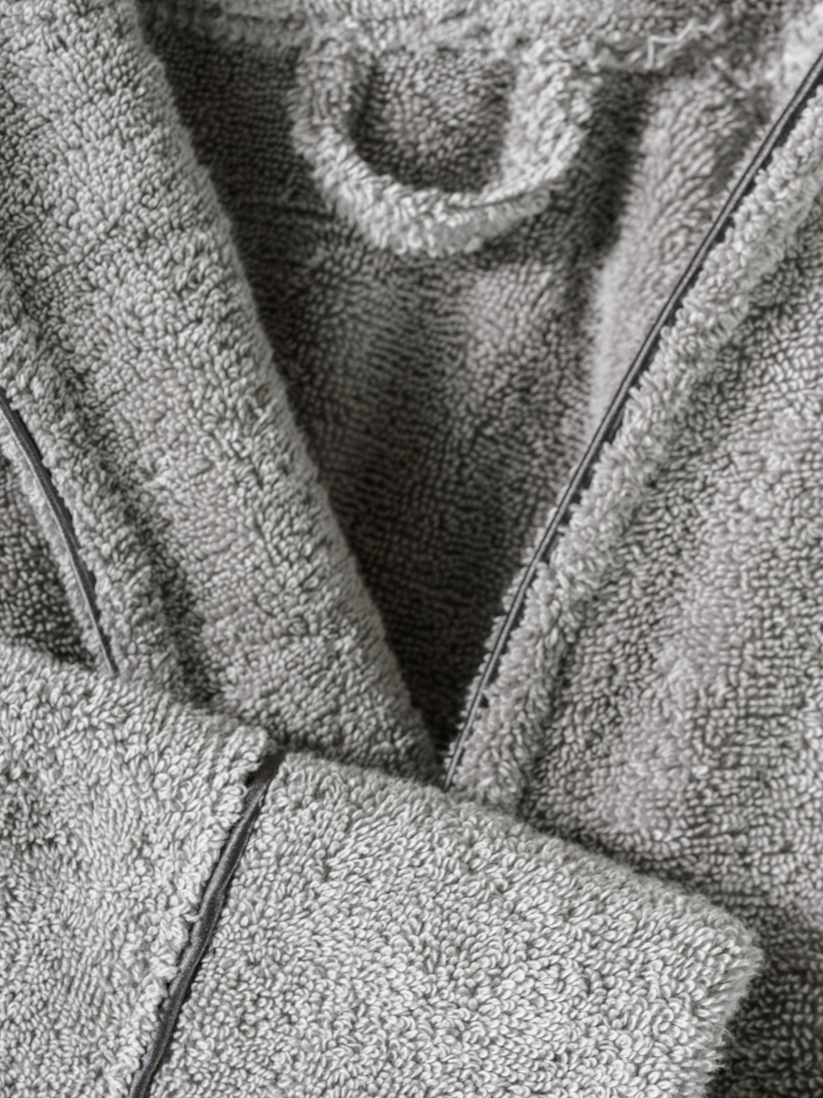 Exclusive Single Bornoz Seti Gri L/XL