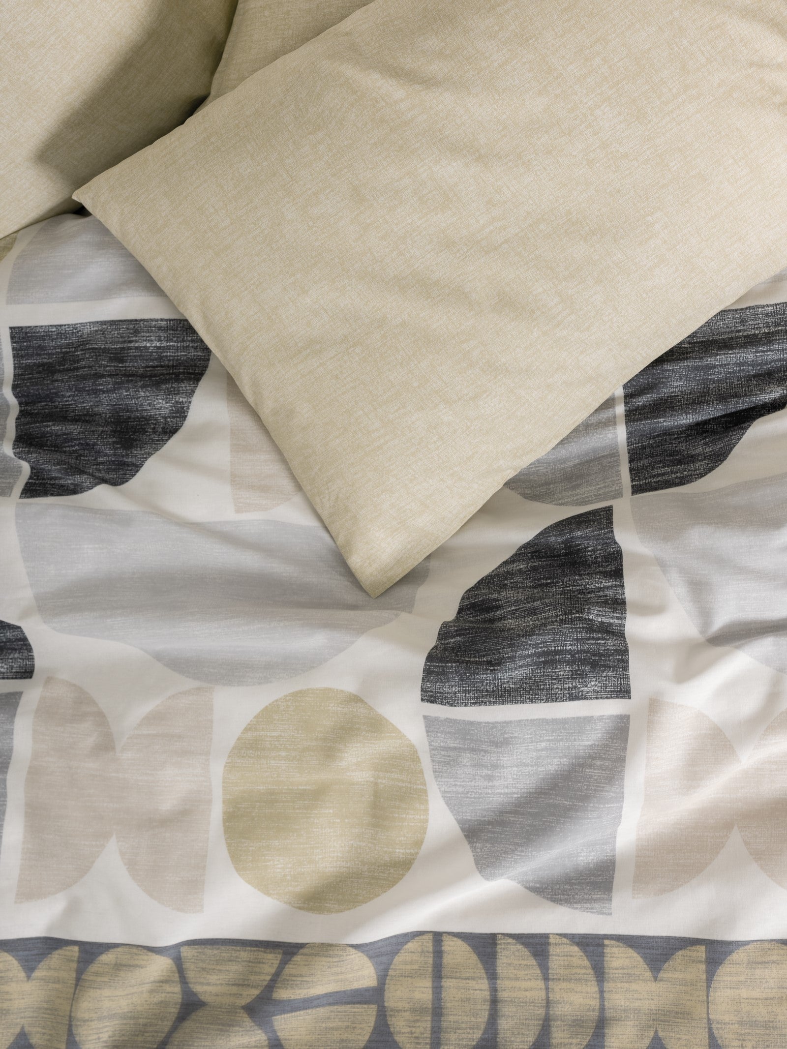 Modern Tek Kişilik Nevresim Takımı Formo Bej