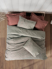 Petite Double Duvet Cover Set with Fitted Sheet Mote Tile