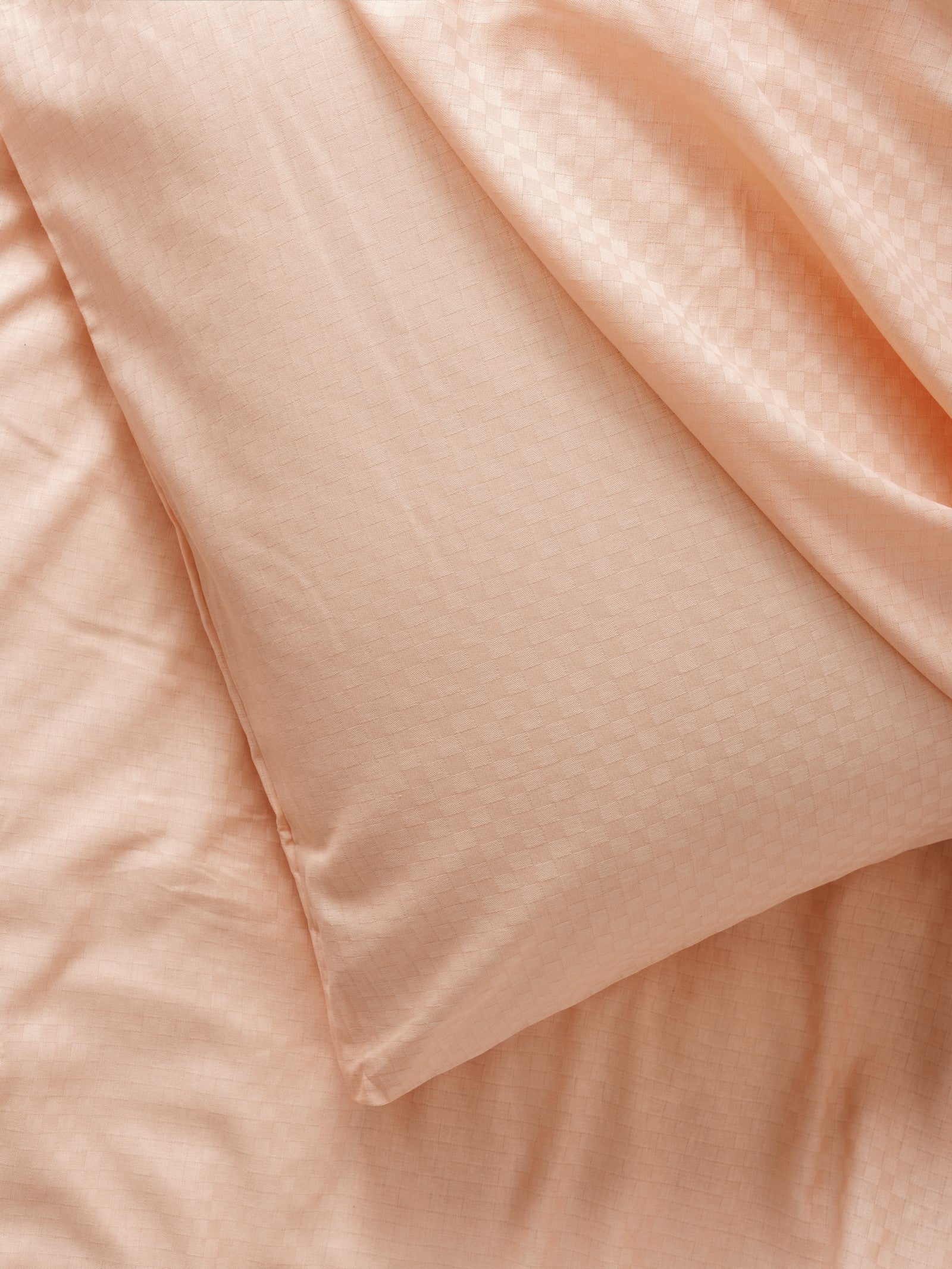 Plaid Ranforce Çift Kişilik Nevresim Takımı Plaid Somon