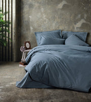 Plain Single Duvet Cover Set Anthracite