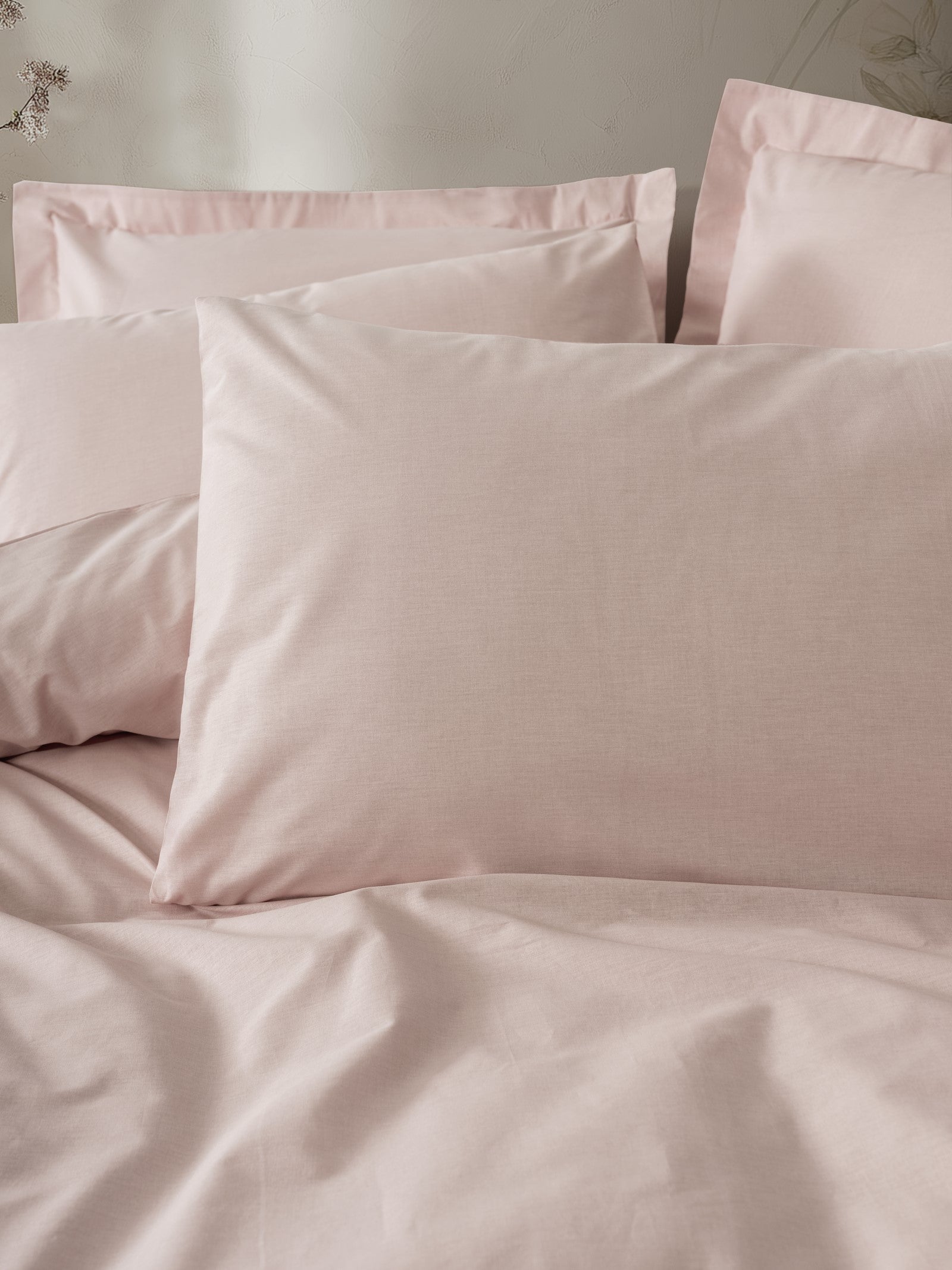 Plain Tek Kişilik Nevresim Takımı Plain Pudra