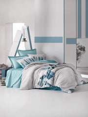 Ranforce Single Duvet Cover Set - Nesto Petrol