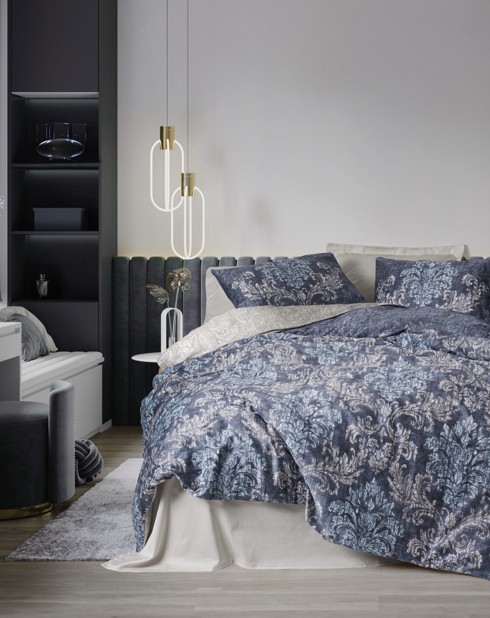 Saten Çift Kişilik Nevresim Takımı Owen Bej