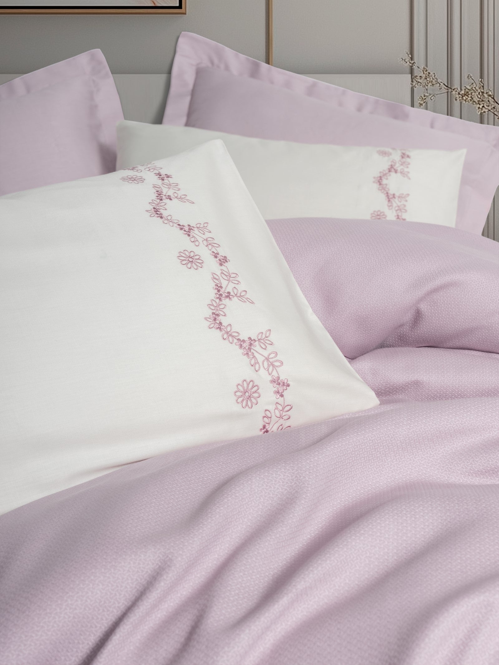 Serenity Bambu Çift Kişilik Pike Takımı Vaila Lila