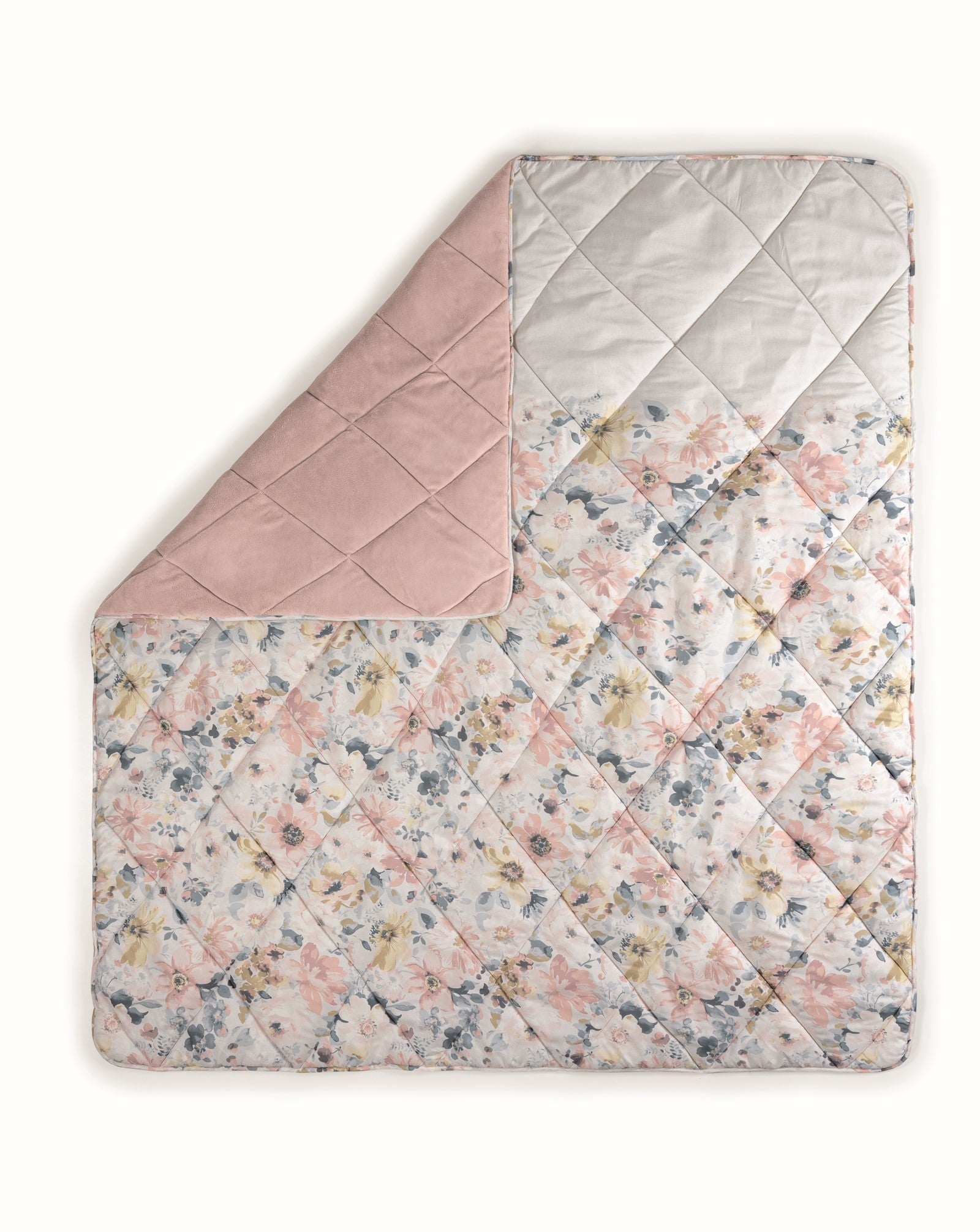 Velvet Tek Kişilik Yorgan Dalya Pudra 155x215 cm