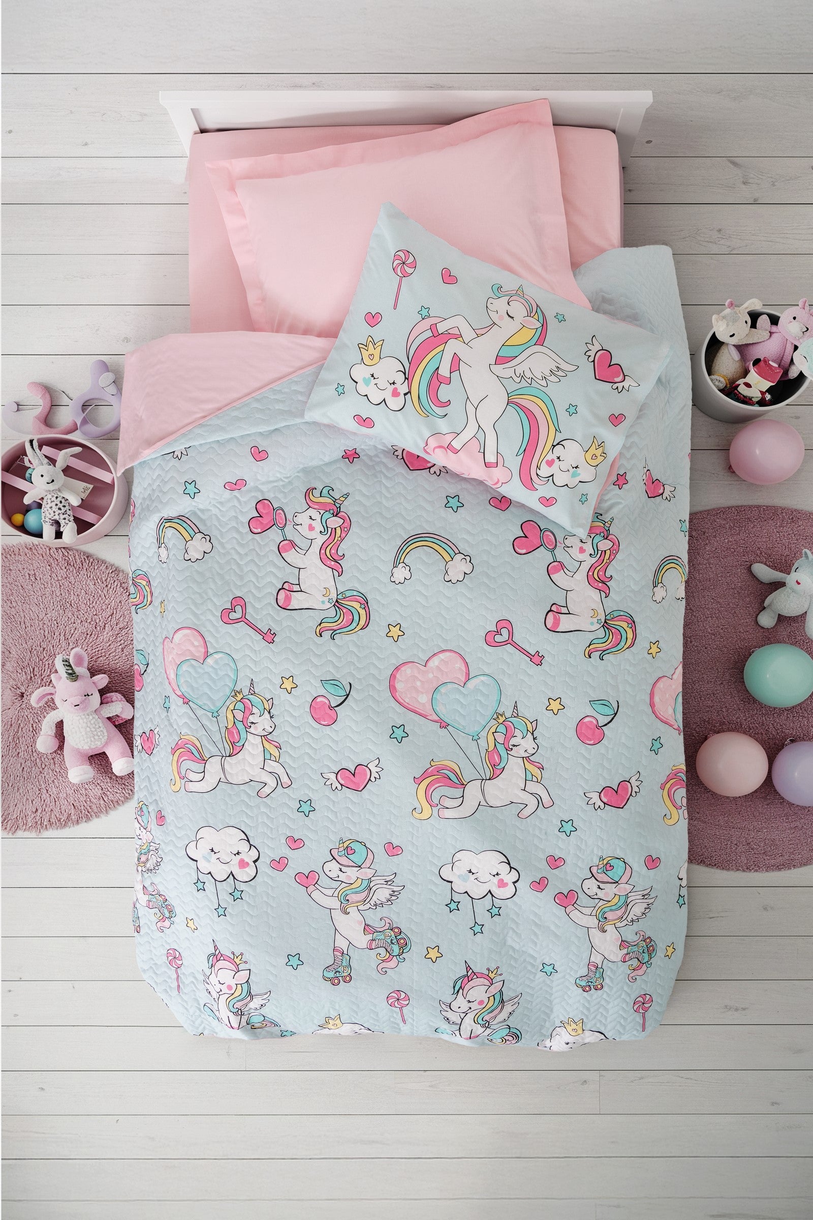 Junior Tek Kişilik Complete Set Twinka Pembe
