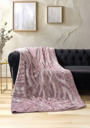 Emboss Double Blanket Dusty Rose