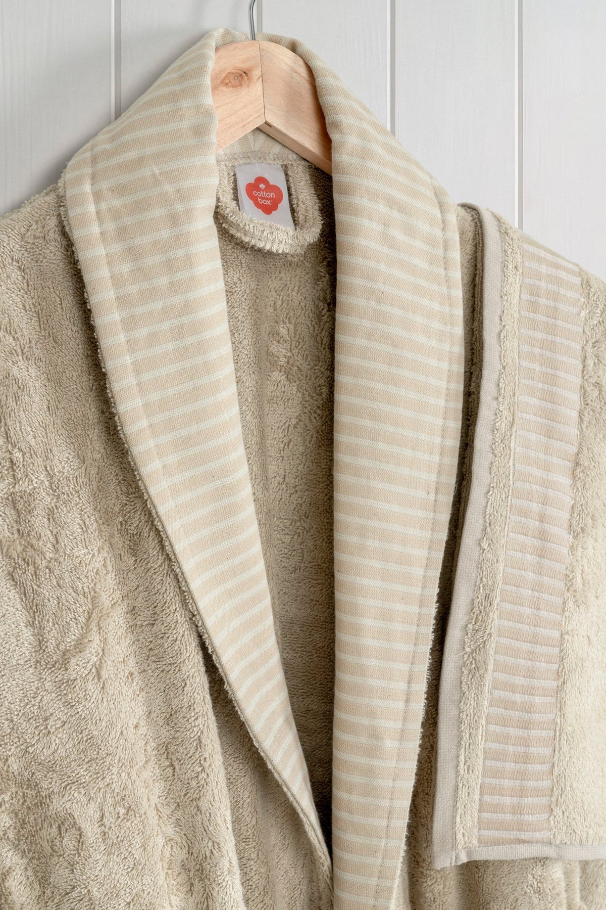 Bamboo Pure Embroidered Family Bathrobe Set Evera Cream-Beige