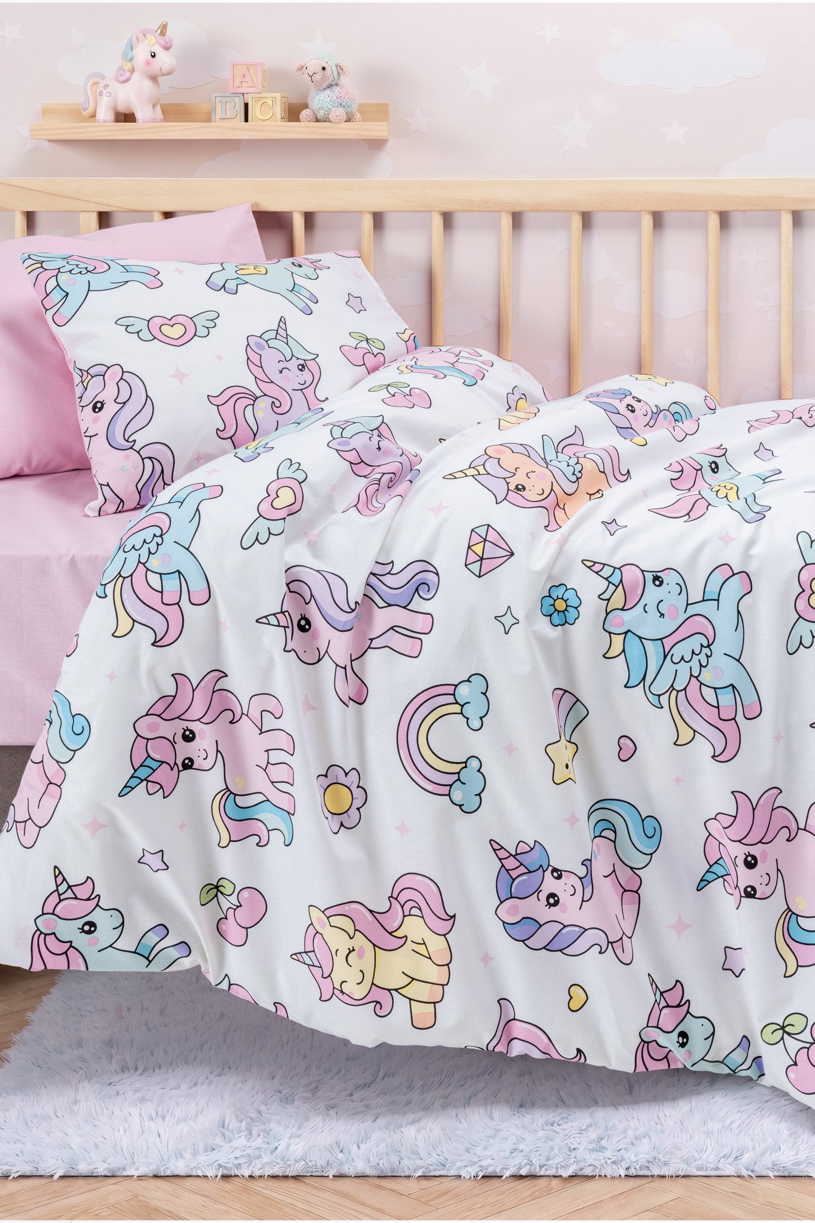 Bebek Nevresim Takımı Sparky Pembe