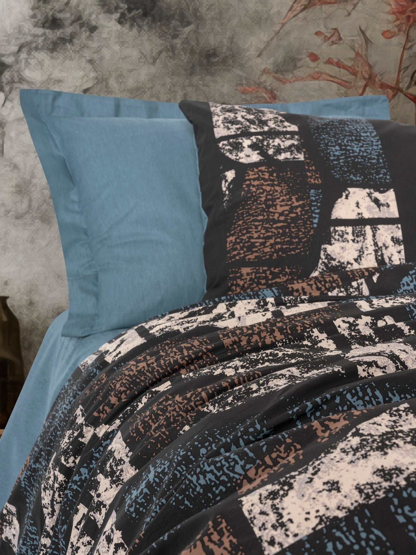 Dark Single Duvet Cover Set Senso Petrol