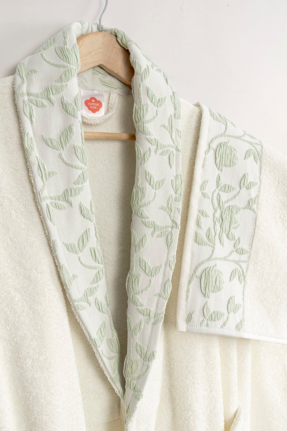 Essence Family Bathrobe Set Tulipa Ecru-Sage