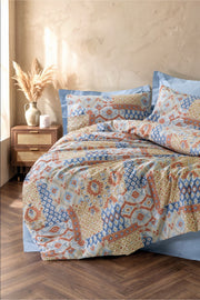 Ethnic Çift Kişilik Nevresim Takımı Artisan Mavi