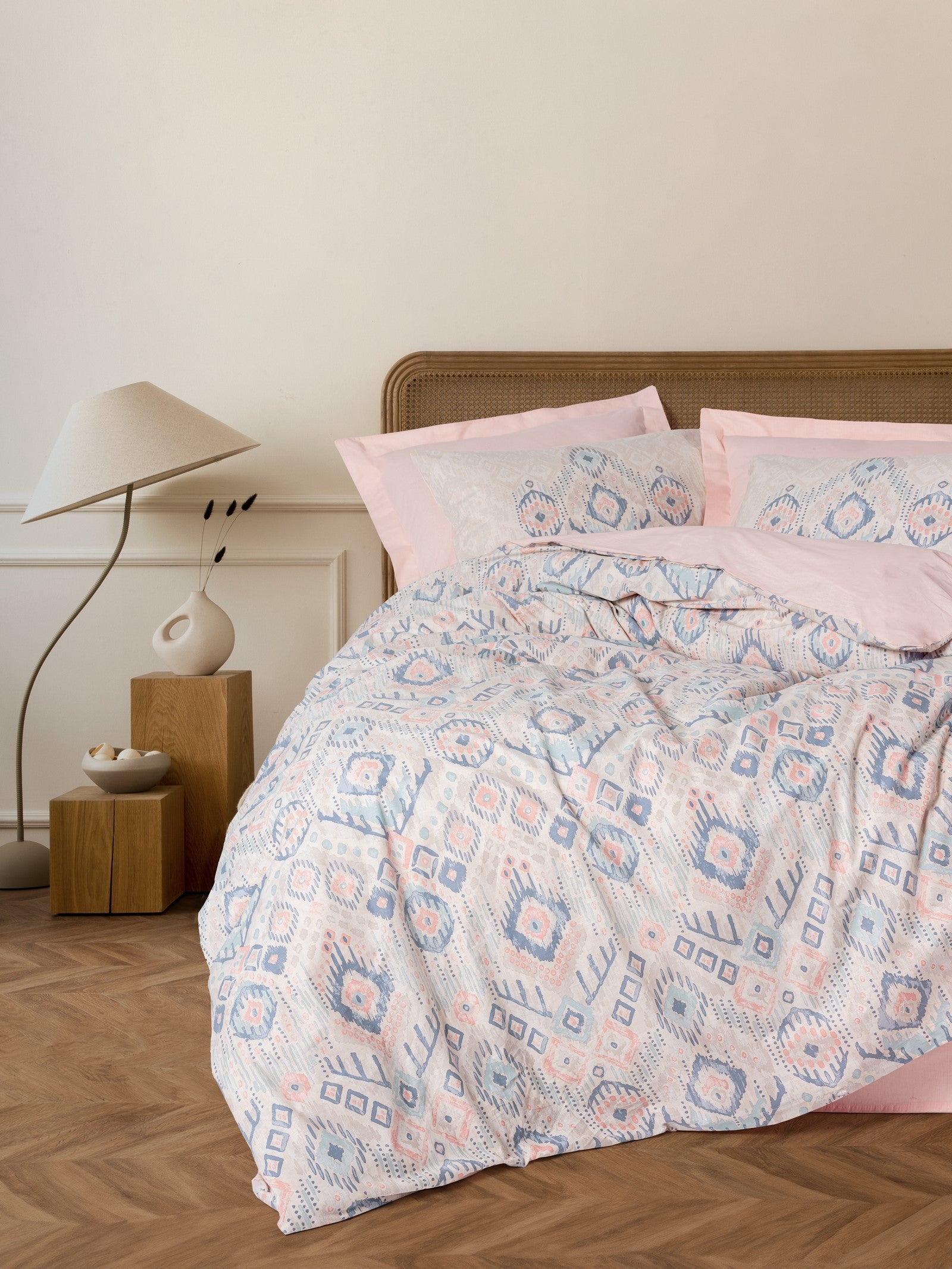 Ethnic Single Duvet Cover Set Mosola Salmon