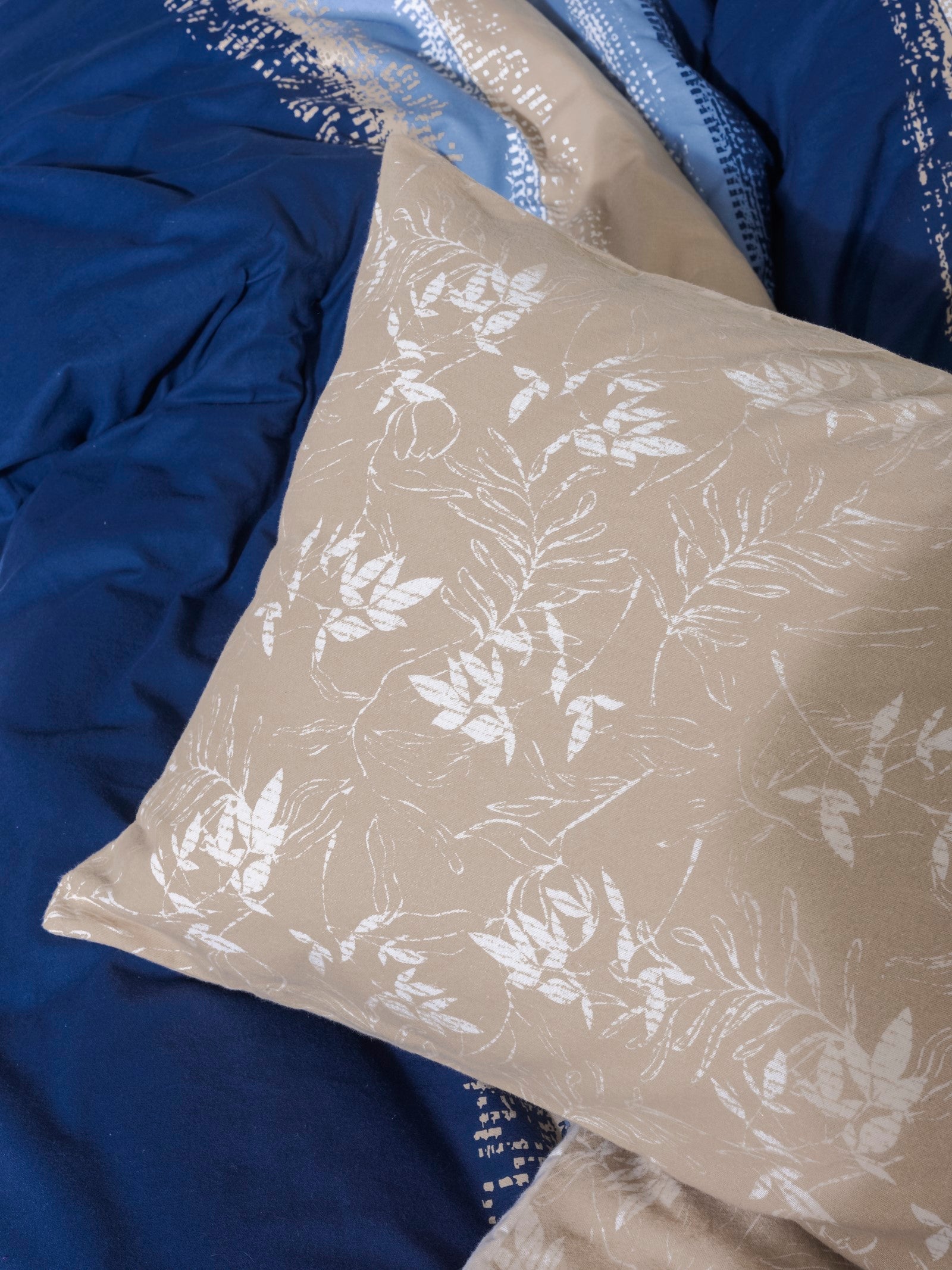 Flanel Çift Kişilik Nevresim Takımı Blueline Lacivert