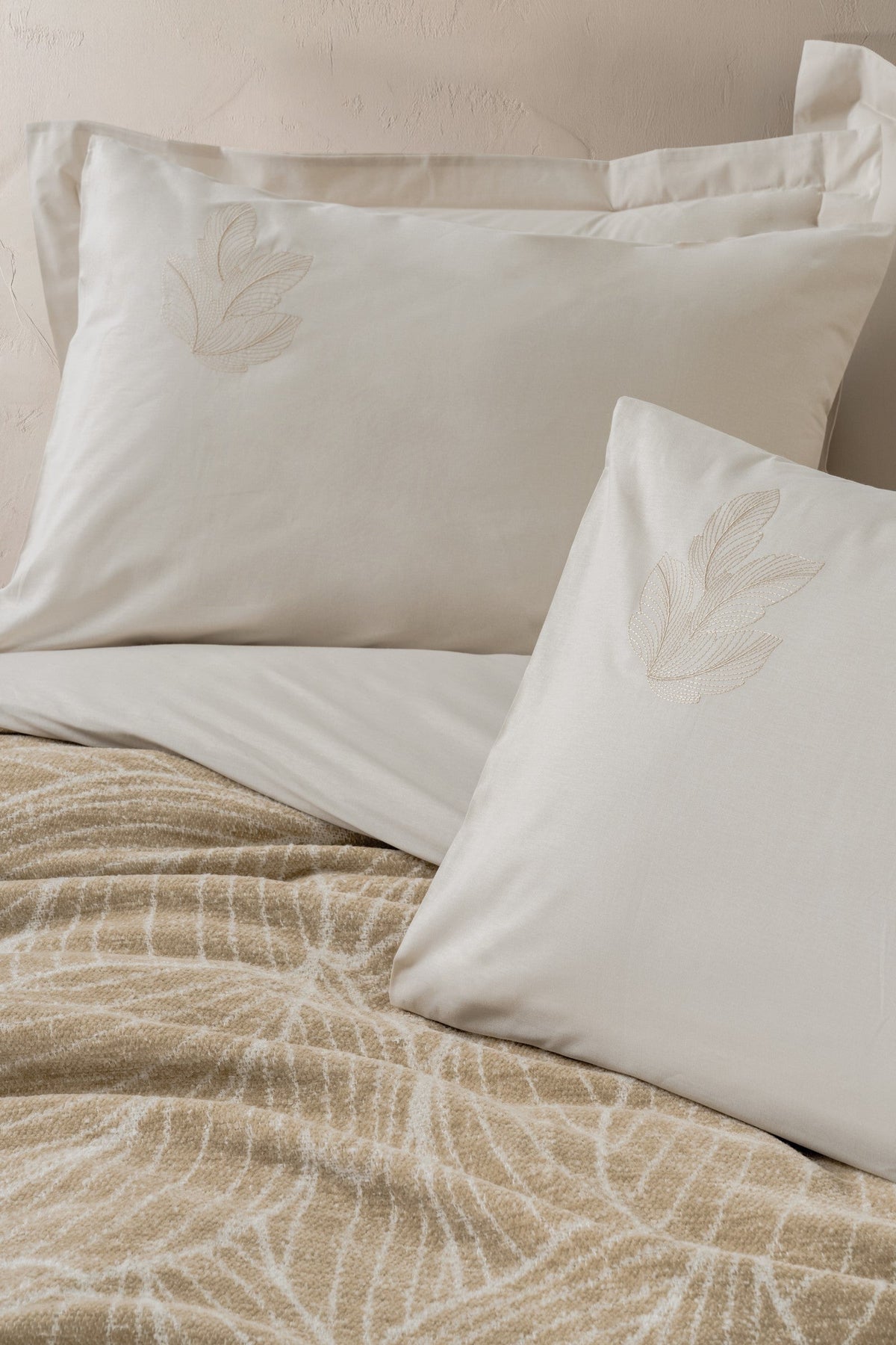 Fleece Double Duvet Cover Set Copse Beige