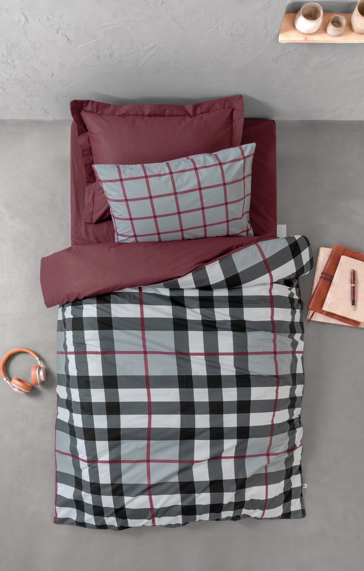 Kids Room Single Duvet Cover Set Brave Claret Red