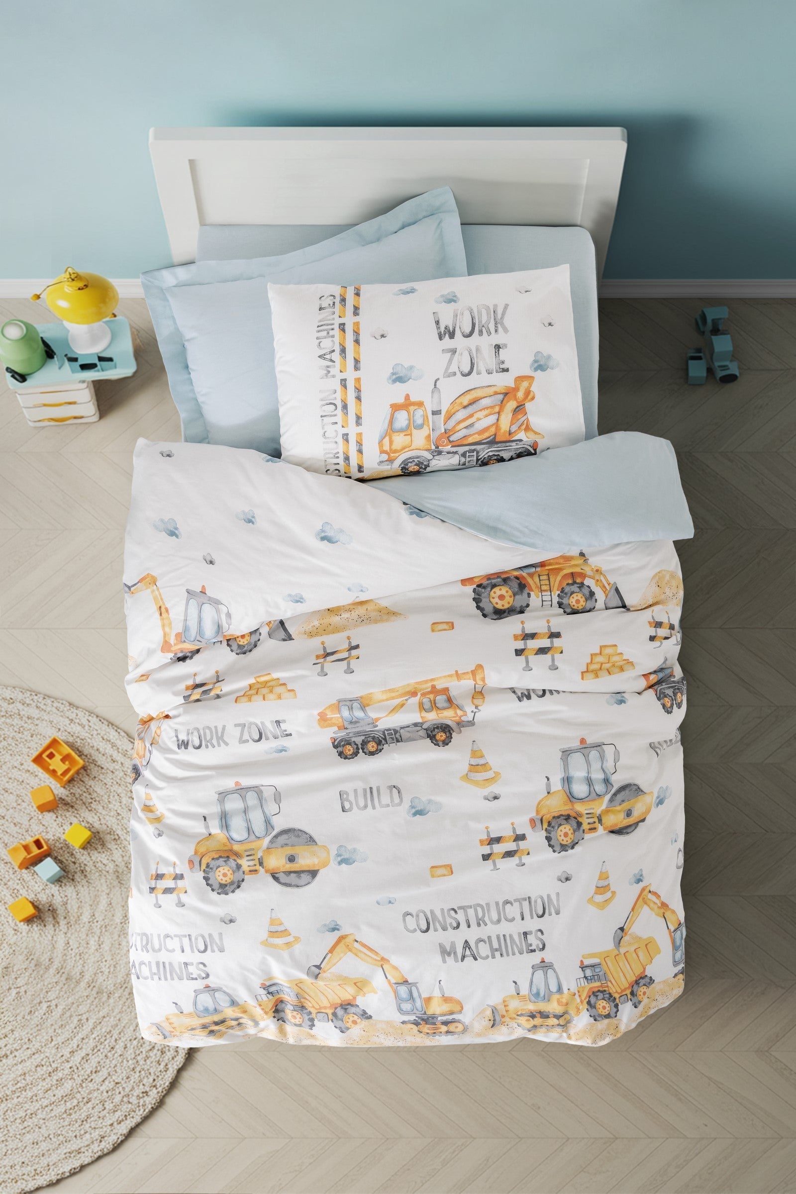 Junior Tek Kişilik Nevresim Takımı Buildo Mavi