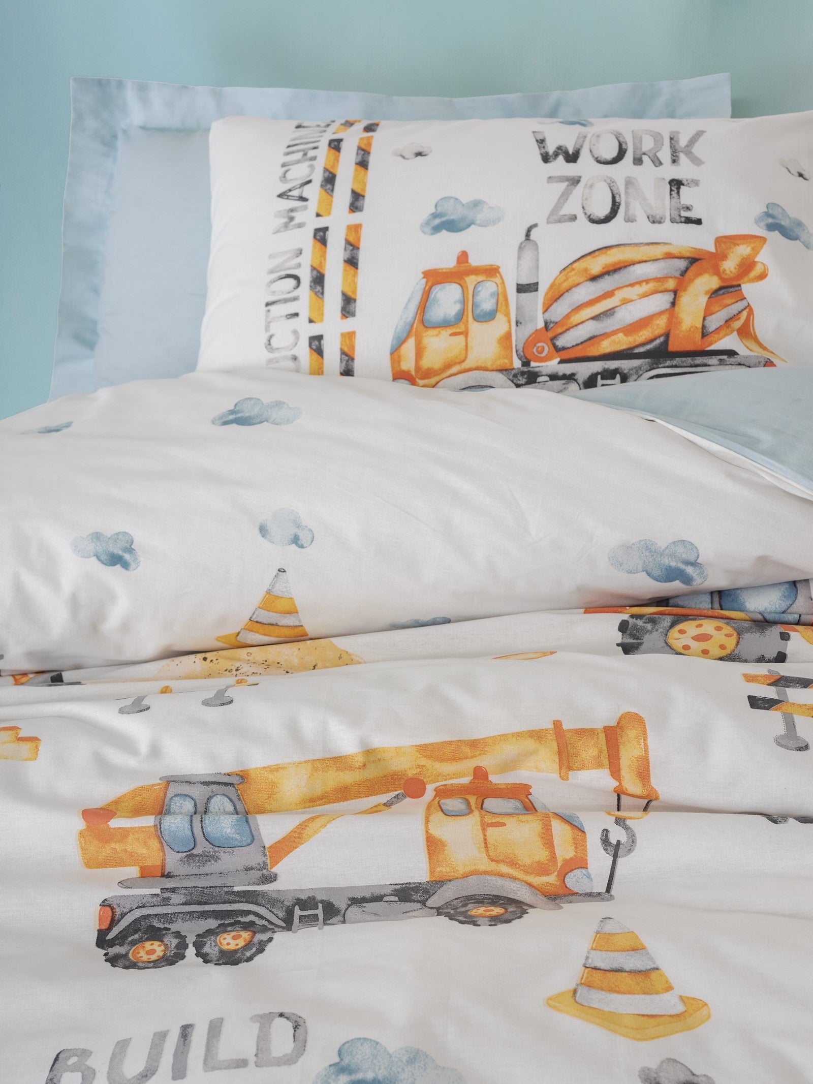 Junior Tek Kişilik Nevresim Takımı Buildo Mavi
