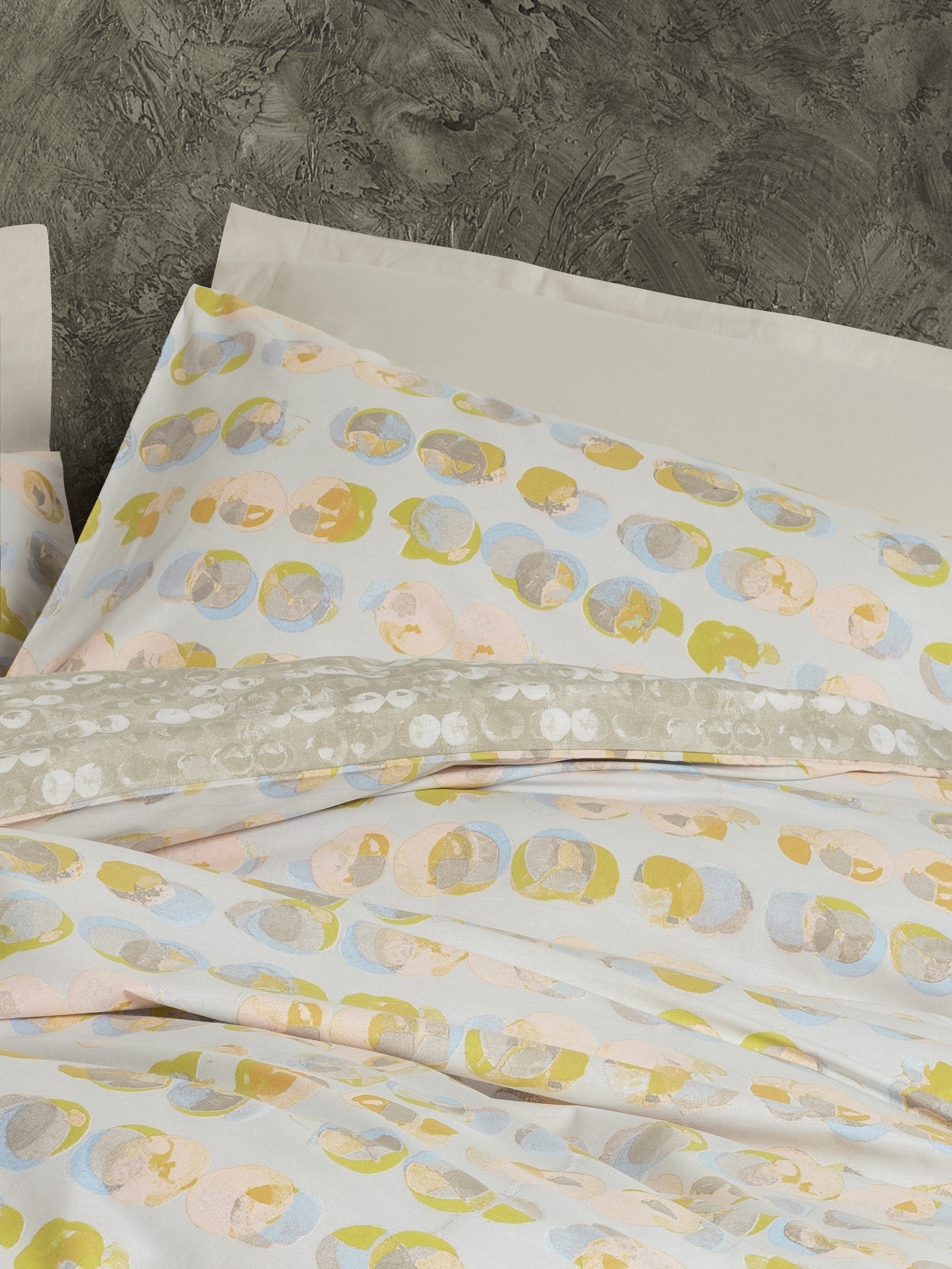 Minimal Double Duvet Cover Set with Fitted Sheet Jocus Beige