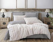 Natureforce Yarn Dyed Double Duvet Cover Set Unus Gray