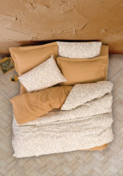 Petite Double Duvet Cover Set with Fitted Sheet Posy Beige