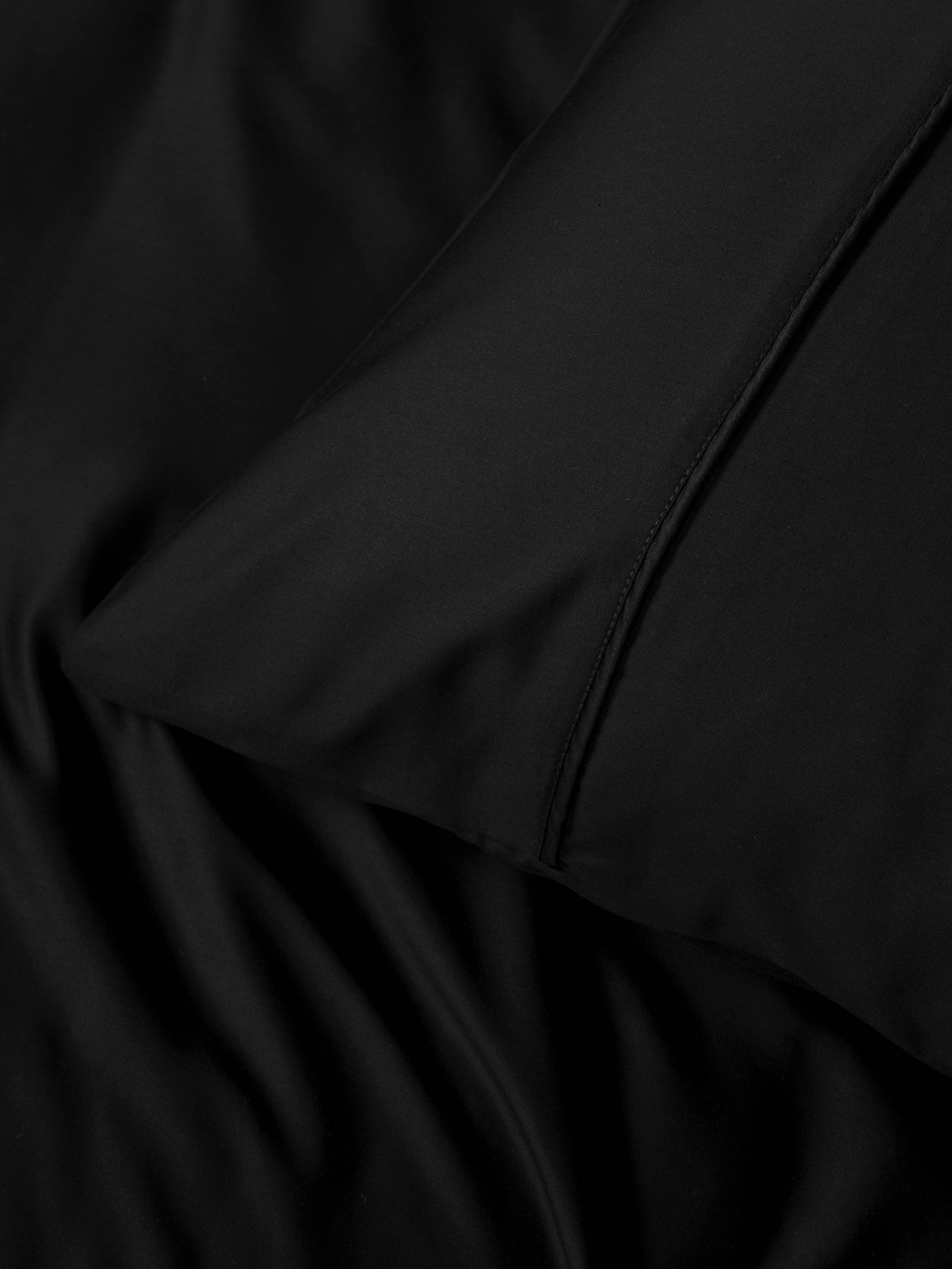 Silky Saten King Size Nevresim Takımı Siyah