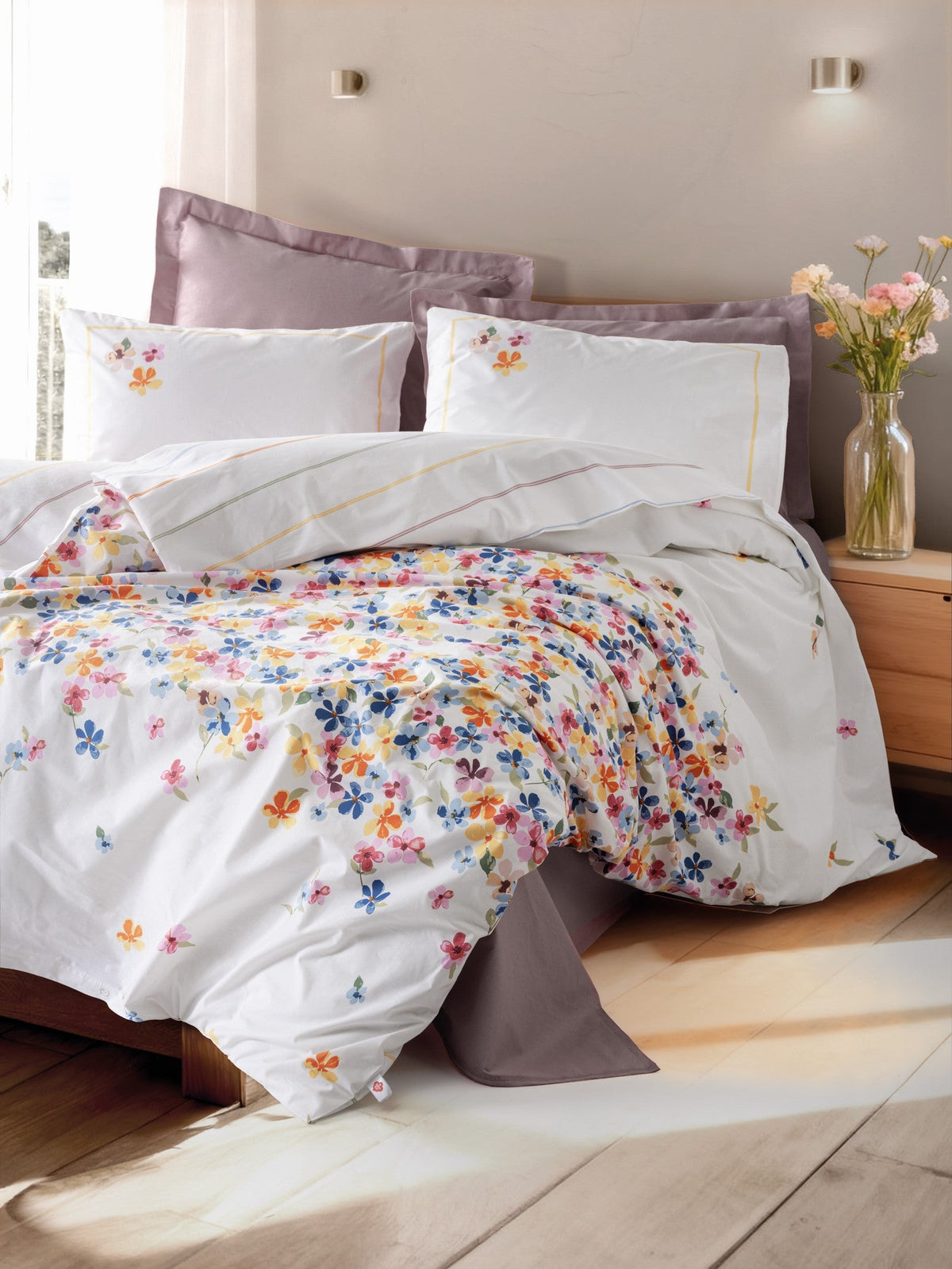 Single Duvet Cover Set Flurry Lilac