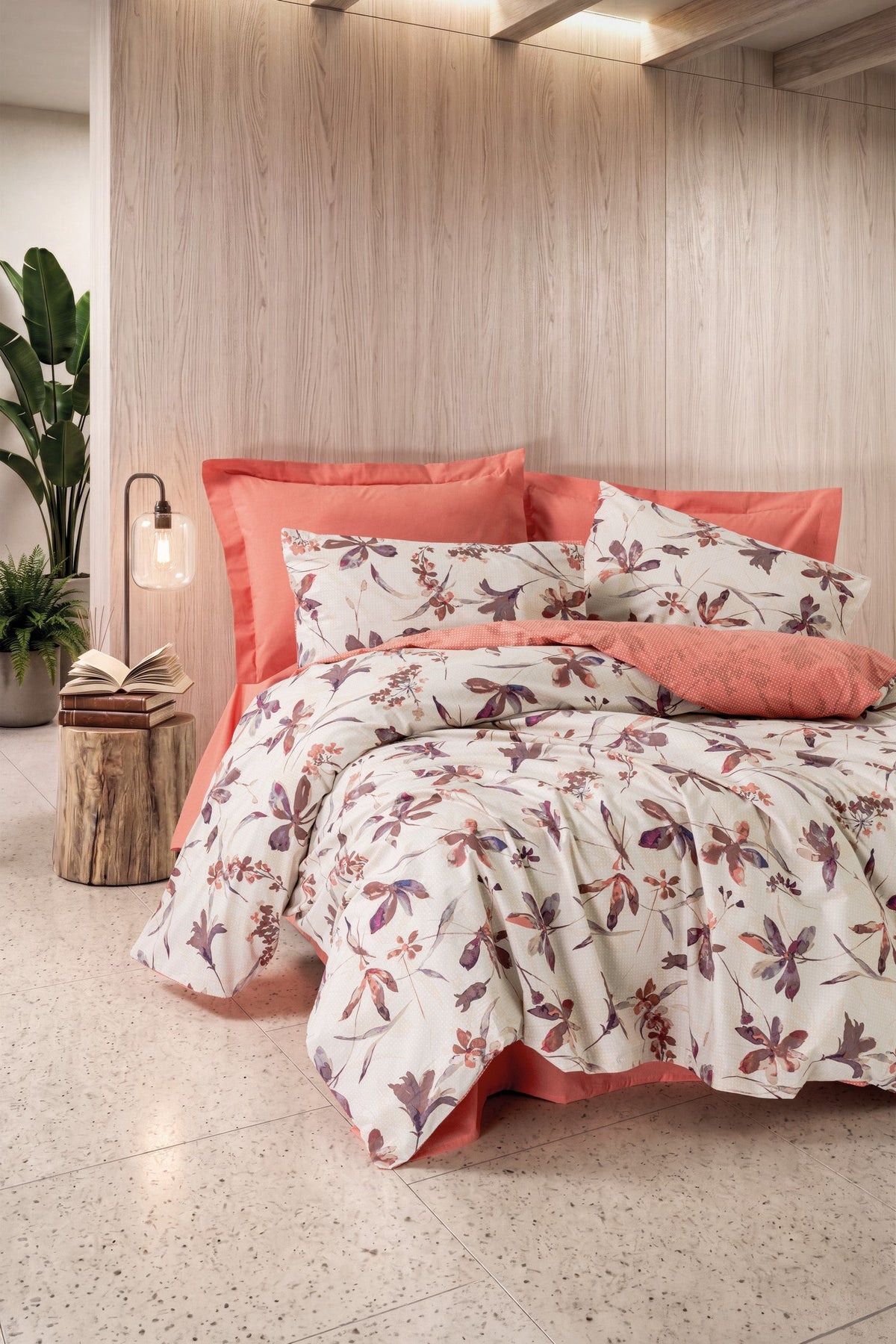 Wilda Cinnamon Single Duvet Cover Set