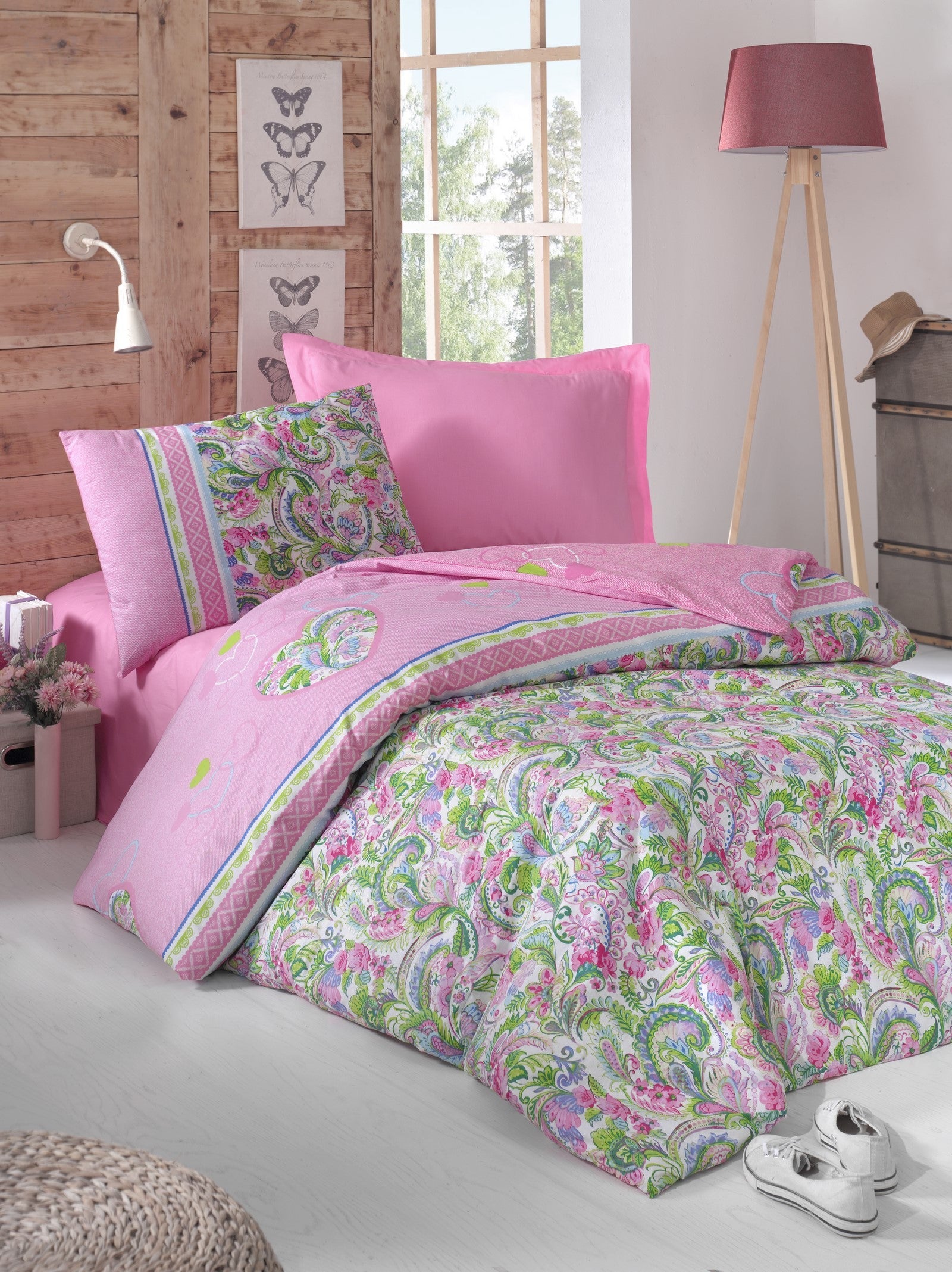 Single Ranforce Youth Duvet Cover Set - Jasmin Pink