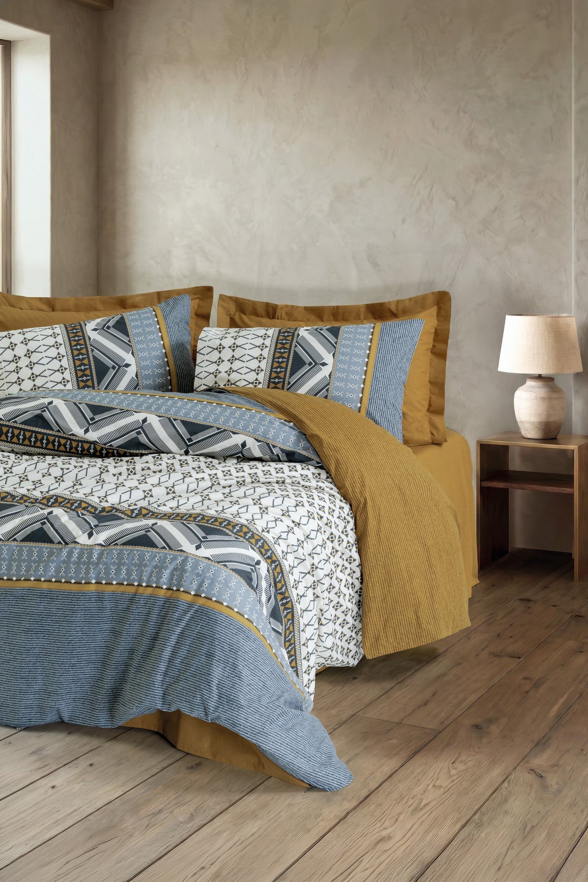 Rawa Mustard Single Duvet Cover Set