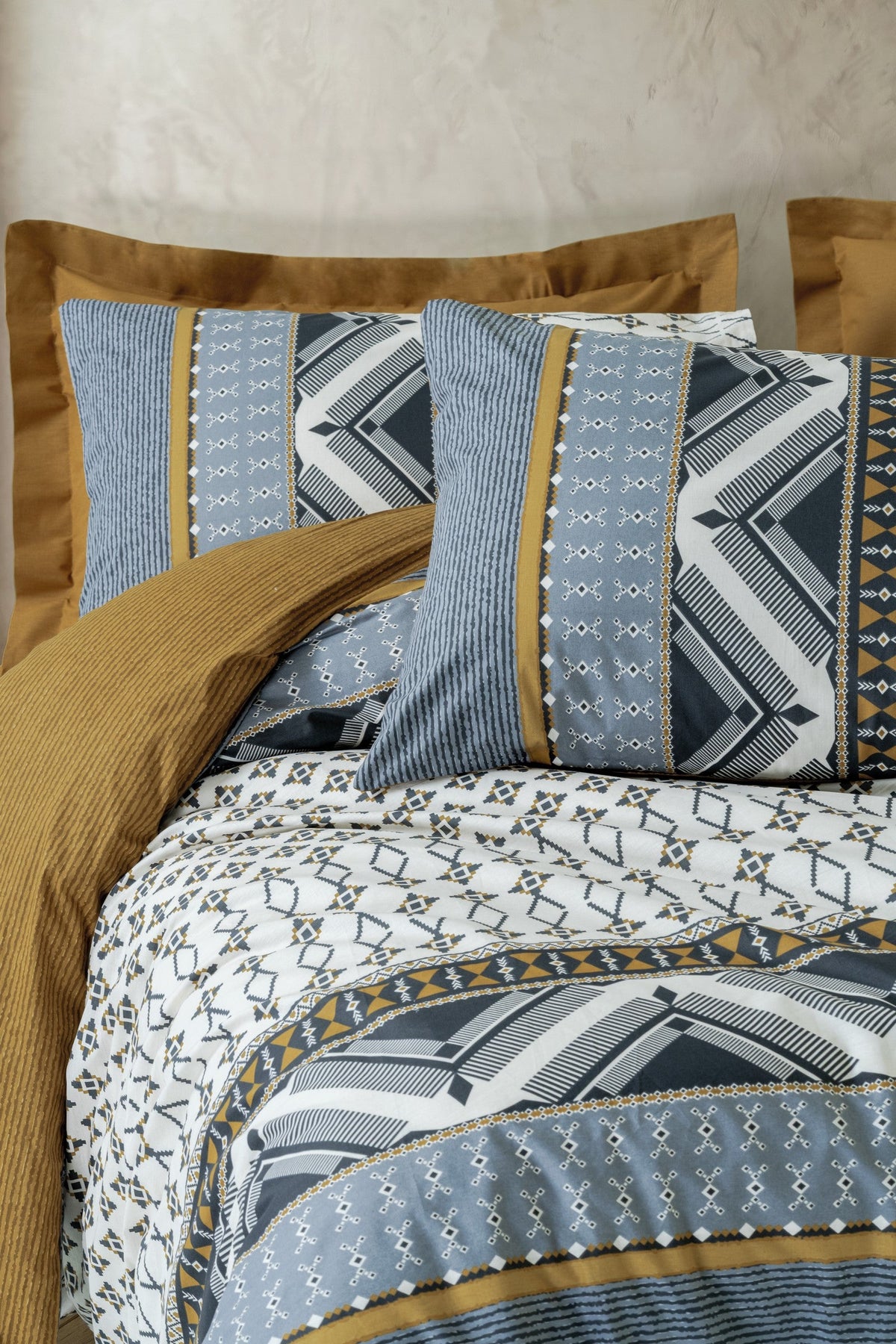 Rawa Mustard Single Duvet Cover Set