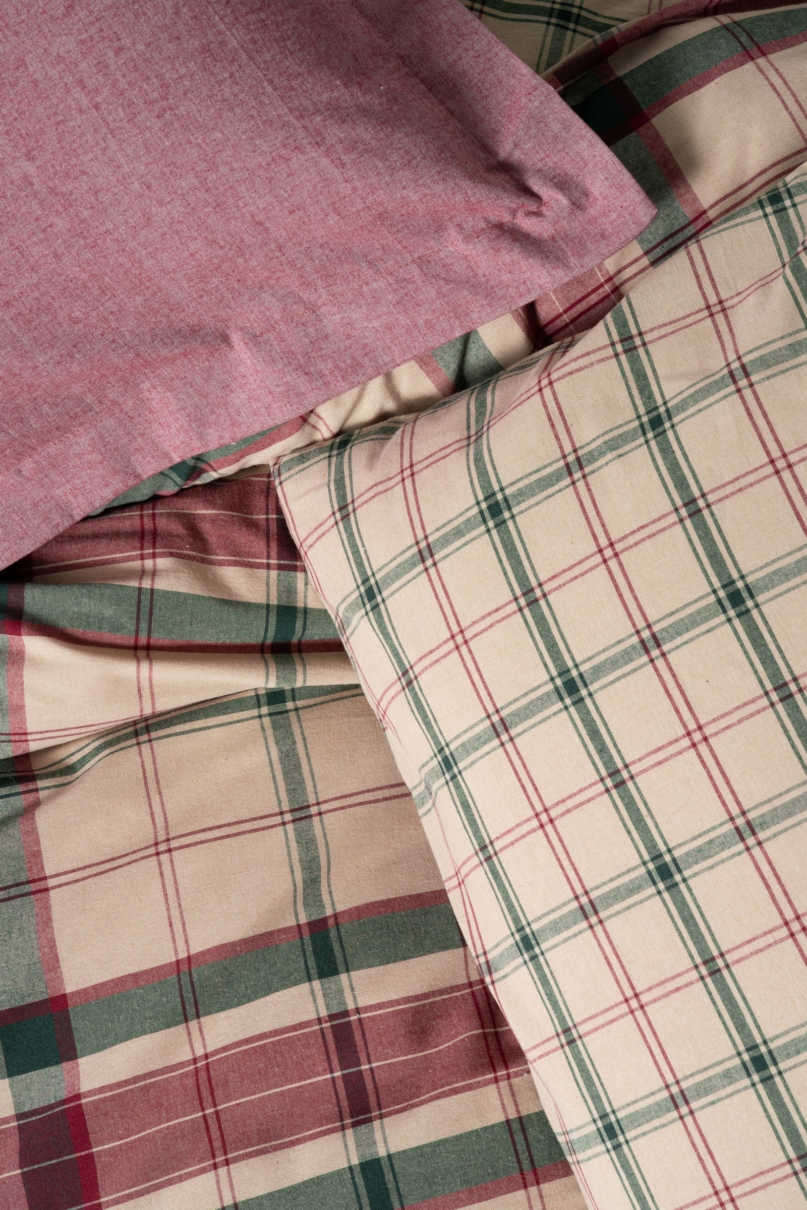 Warm Flanel Çift Kişilik Nevresim Takımı Jamil Bordo