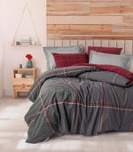 Warm Flannel Single Duvet Cover Set Sento Gray